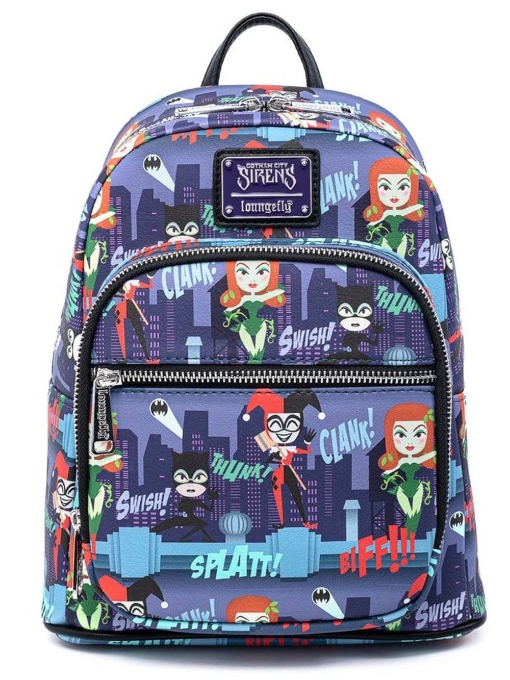 Loungefly Purple Gotham City Sirens Kids Mini Backpack